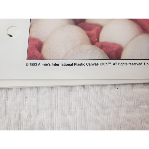 (J5) 1993 Annie's Attic Plastic Canvas Pattern Home Decor Lot of 4 - Picture 7 of 7